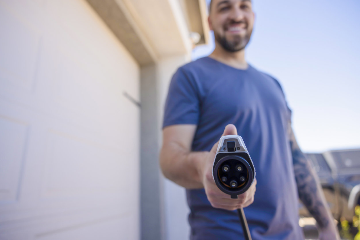 Charging an electric vehicle EV at home